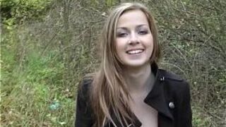Public sex with a naughty hottie porn video